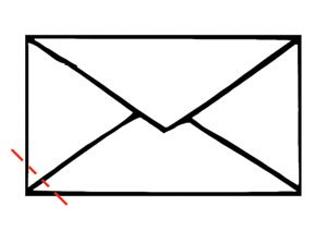 Funnel out of an envelope